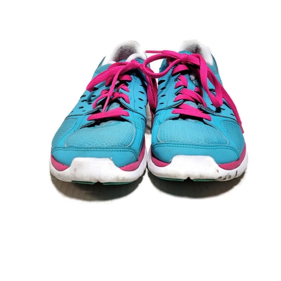 Nike Other - Nike Running Shoes Aqua, Pink Girls Youth Size 7Y